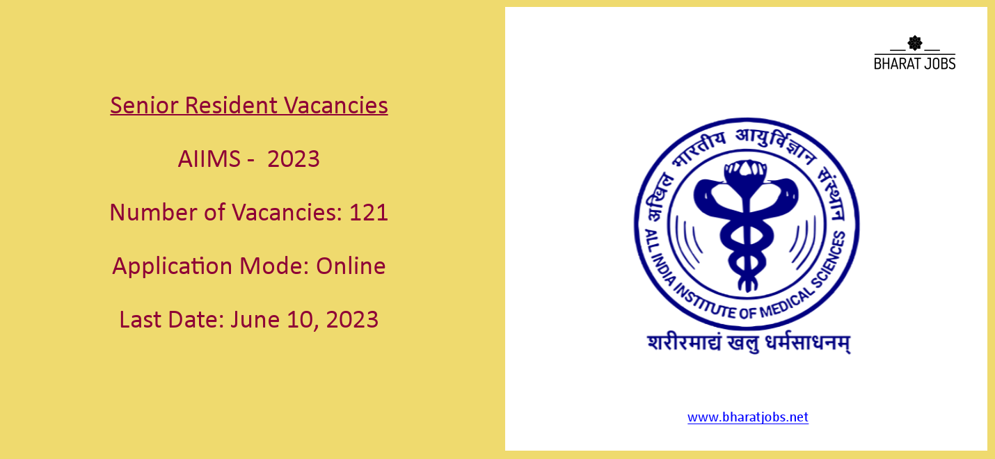 AIIMS, Senior Resident Vacancies, 2023 Bharat Jobs