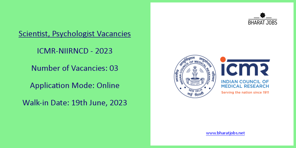 icmr-niirncd-scientist-psychologist-field-investigator-vacancies